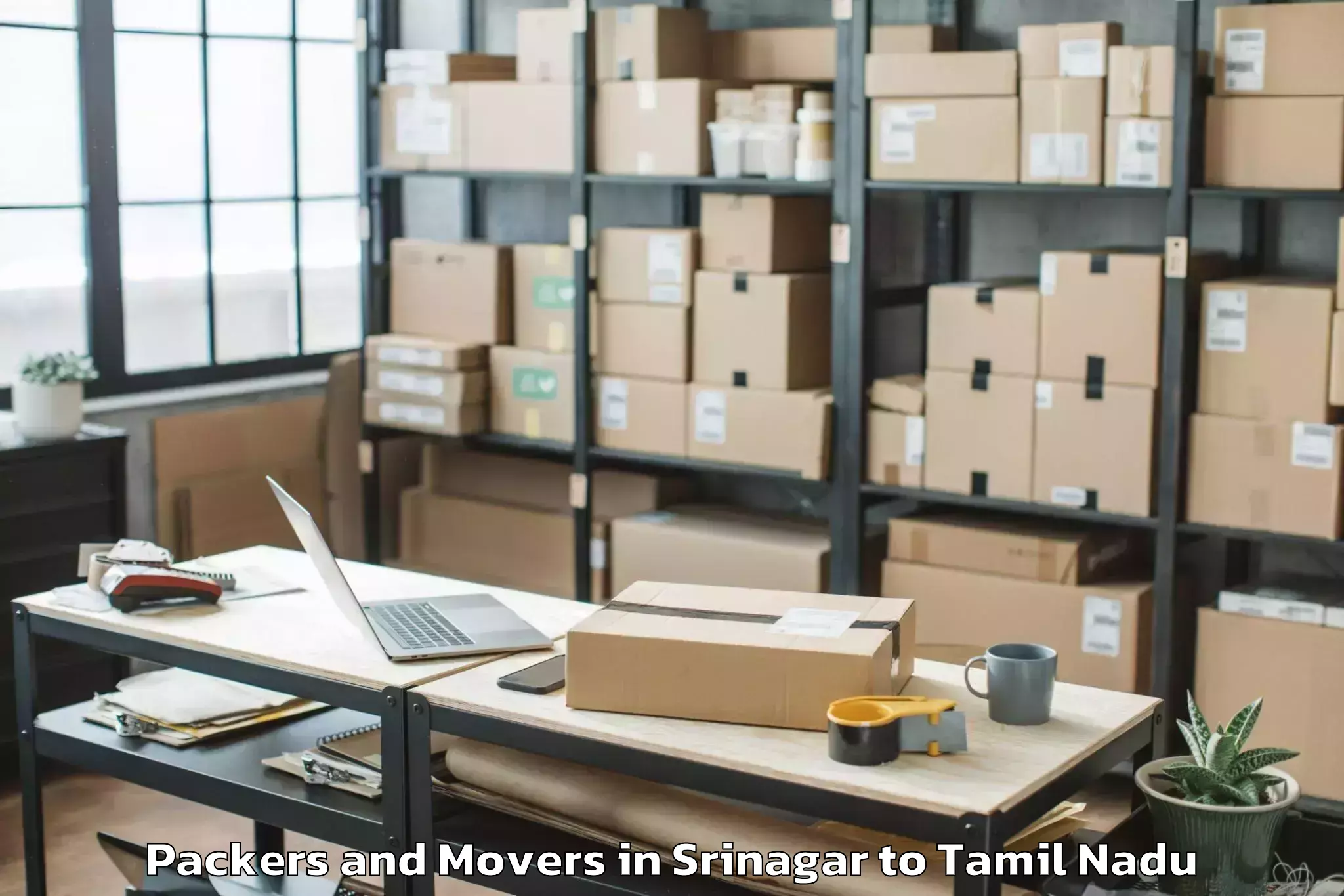 Trusted Srinagar to Konganapuram Packers And Movers